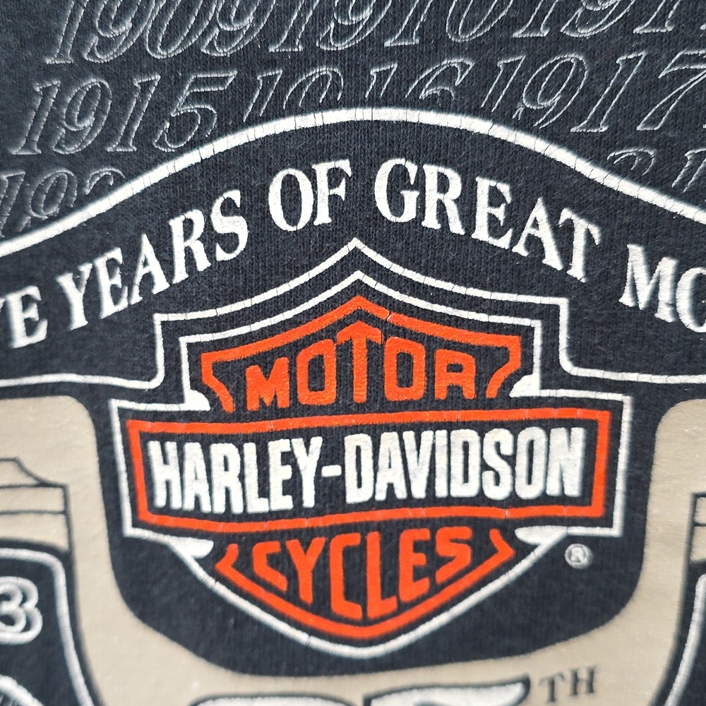 Vintage 1998 Harley Davidson 95 Years Black Sleeveless T-Shirt Size XL - Picture 9 of 10